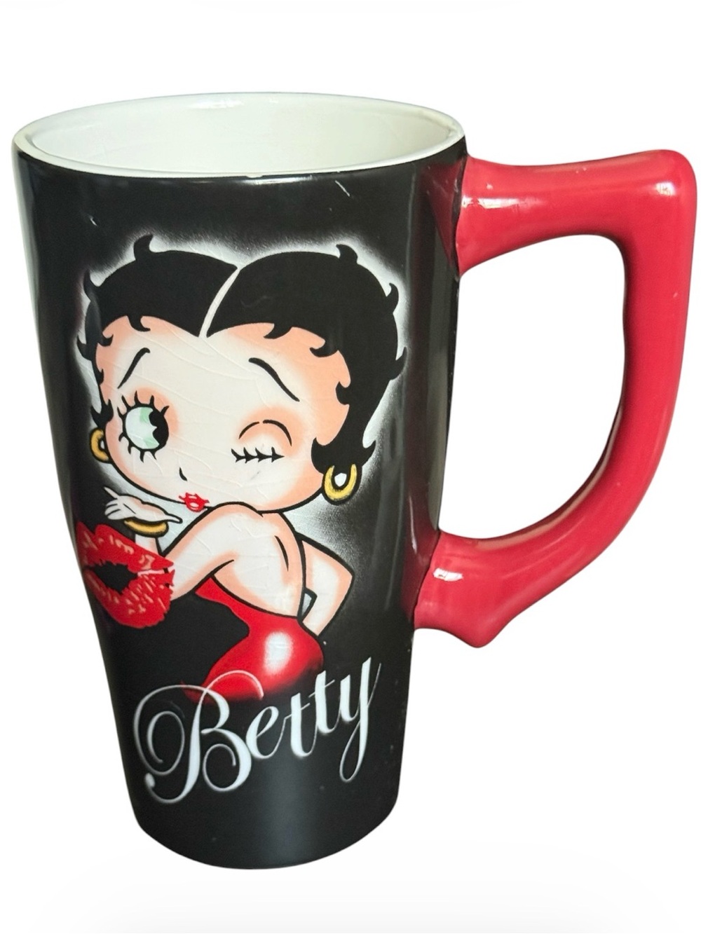 VTG Betty Boop mug CUP drinking glass figurine Pudgy Felix King future lips